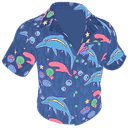 Sea Life-Print Shirt Skin